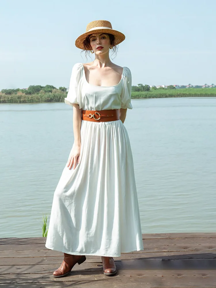 Kodėl „Ruffle Cotton Linen Blend Midi“ suknelė yra būtina jūsų drabužių spinta?