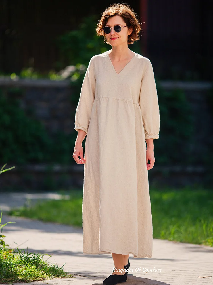 Lininė suknelė: Vasarą palaikykite vėsą ir elegantišką ~